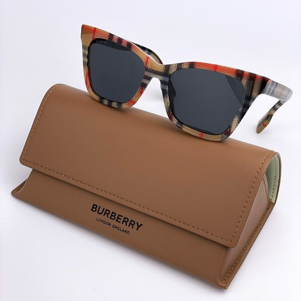 NEW Burberry Elsa BE4346 394487 Brown Grey Women Sunglasses - Picture 2 of 11
